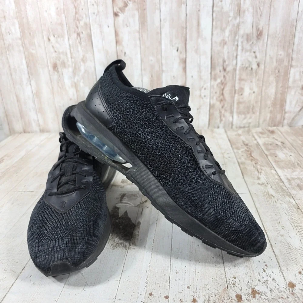 Nike Air Max Flyknit Racer Mens Black Running Shoes FD2764-001 Size 11